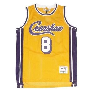 Headgear Classics Kobe Bryant 8 Crenshaw Basketball Jersey Yellow Purple Mens S